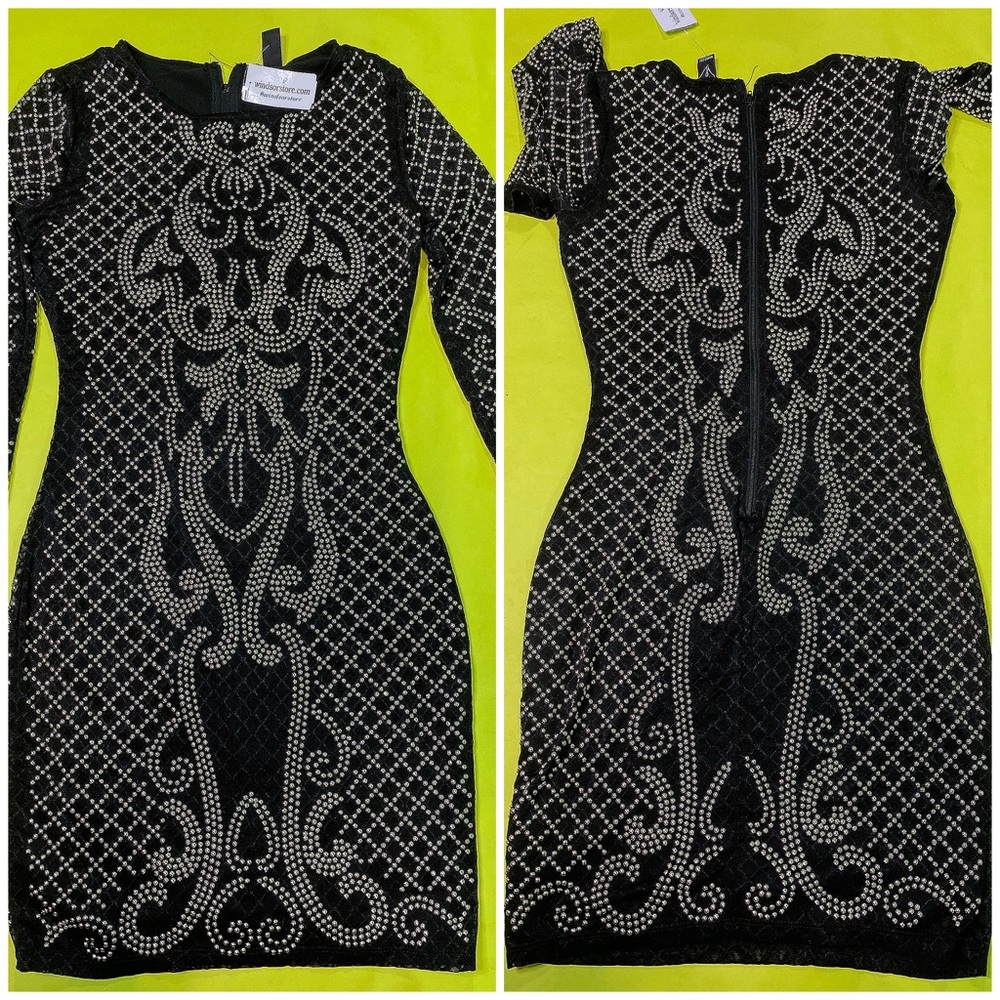 Forever 21 black studded small dress